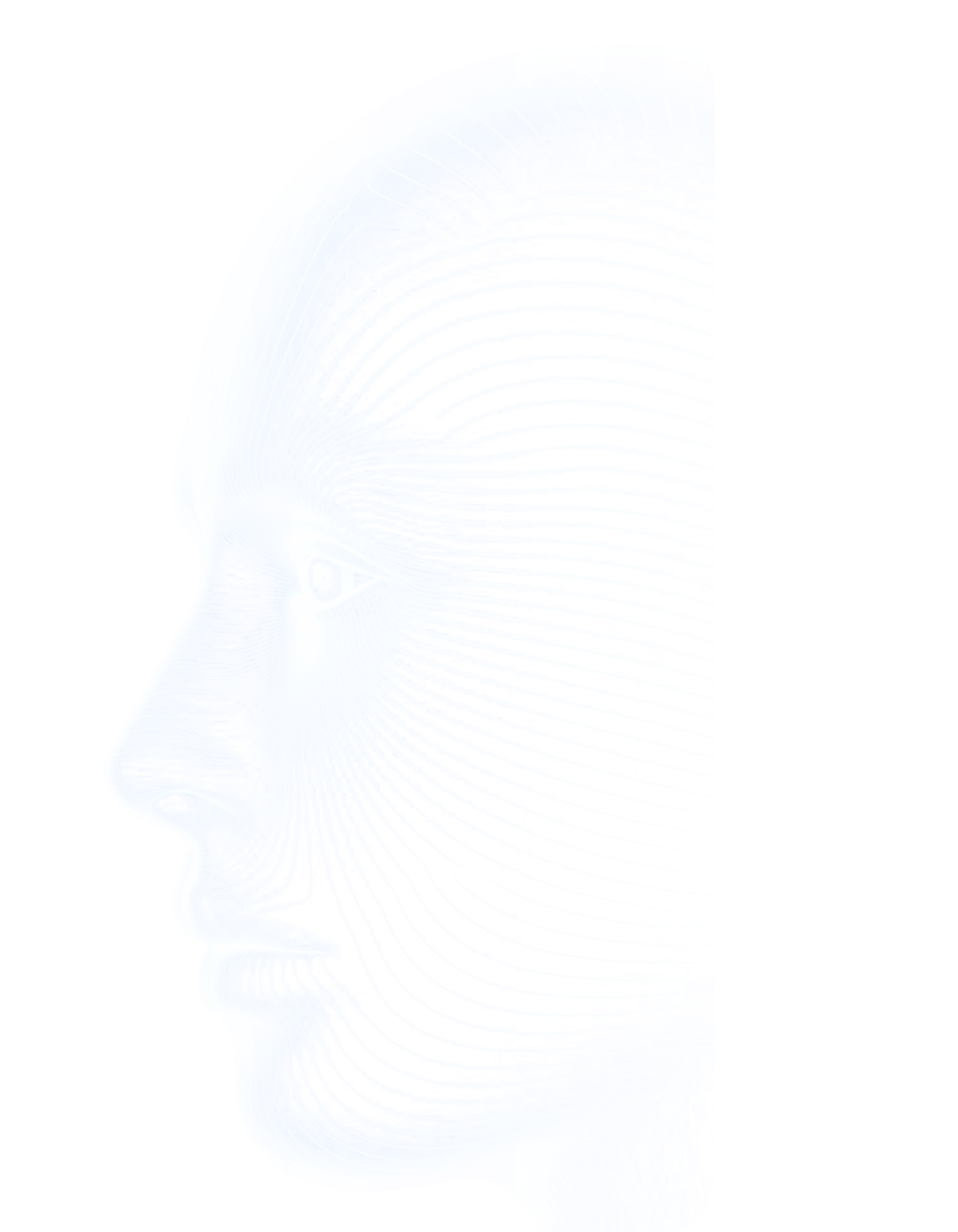 Stylized profile with flowing lines